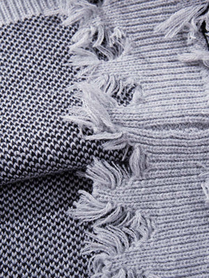 Raw Edge Damaged Dirty Dyed Niche Sweatshirt - thumbnail 6