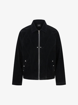 Suede Lapel Deconstructed Patchwork Jacket - thumbnail 2