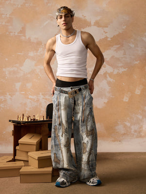 Zip Barrel Jeans – On model, full front hands on hips | XoKool