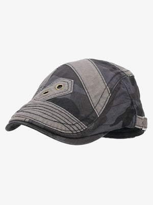 Camouflage Metal Patch Design Duckbill Forward Cap - thumbnail 4