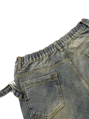 Relaxed fit jeans – back elastic waistband close-up | XoKool