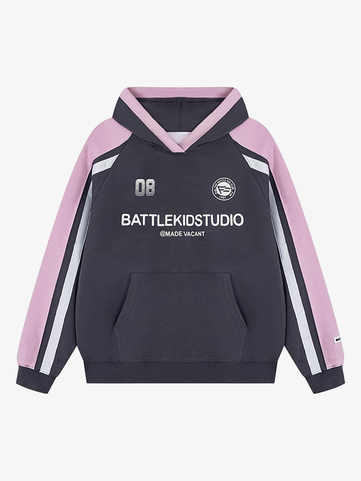 Retro Contrast Color Letter Print Hoodie