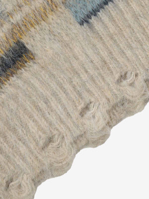 Geometric Irregular Striped Sweater - thumbnail 6