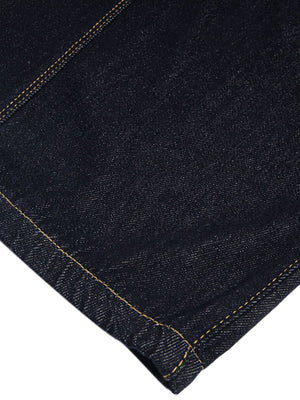 Plaid belt barrel jeans – hem close-up | XoKool