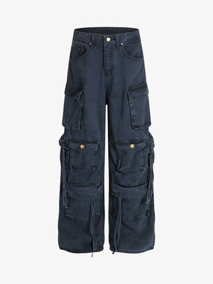 Street Functional Multi-Pocket Workwear Casual Pants - thumbnail 2