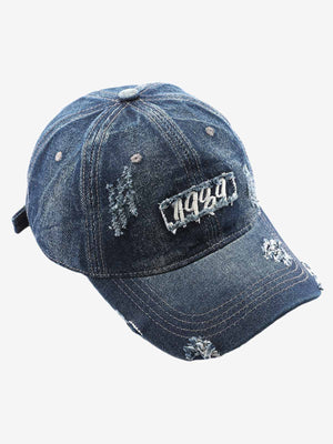 1989 Embroidery Distressed Denim Baseball Cap - thumbnail 6