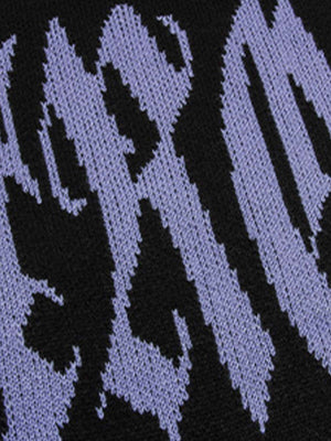 High Street Letter Jacquard Ripped Tassel Sweater - thumbnail 9