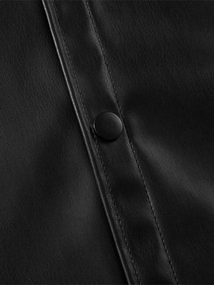 Cleanfit Short-Sleeve PU Leather Shirt - thumbnail 4