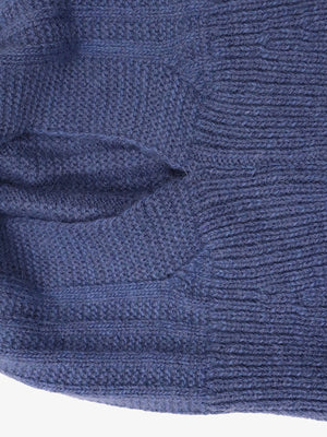 Vintage Ribbed Knit Balaclava Hood Hat - thumbnail 9
