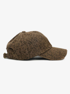Vintage Leopard Print Distressed Baseball Cap - thumbnail 6