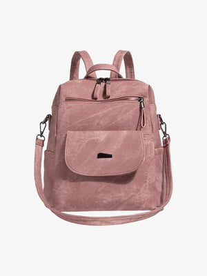 Suede Simple Dual-Use Large Capacity Backpack - thumbnail 3