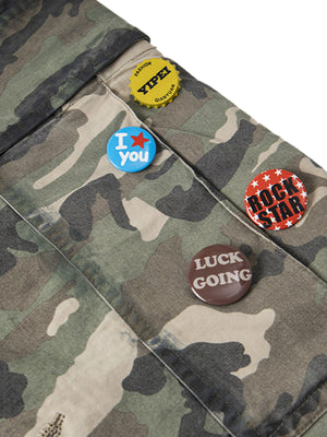 Camouflage Badge Cargo Shorts - thumbnail 3