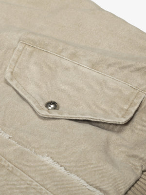 Retro Washed Fleece-lined Hooded Work Jacket - thumbnail 14