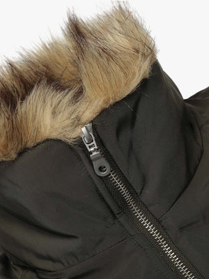 Vintage Zipper Design Fur Stand Collar Bomber Jacket - thumbnail 11