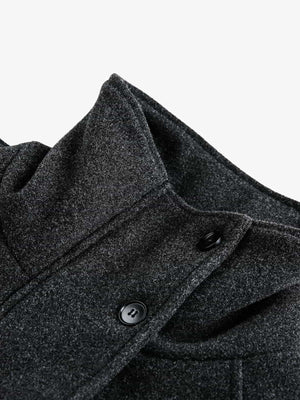 Retro Wool Blend Stand Collar Cotton Jacket - thumbnail 3