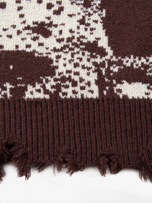 Dark Street Skull Frayed Hem Sweater - thumbnail 9