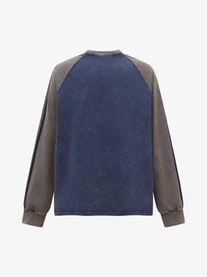 Retro Distressed Motorcycle Colorblock Sweatshirt - thumbnail 2