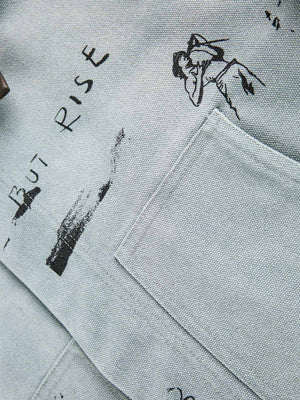 Vintage Washed Distressed Barn Work Jacket - thumbnail 5