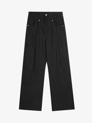 Pleated Deconstructed Tailored Pocket Casual Pants - thumbnail 9