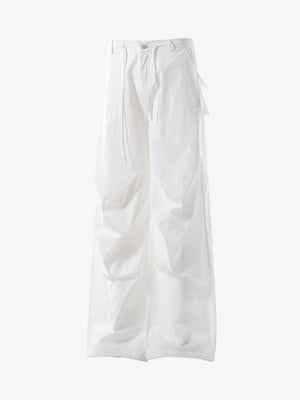 Vintage Drawstring Draped Embroidered Wide Leg Pants - thumbnail 12