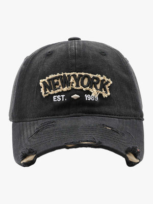 Vintage Washed Distressed Letter Embroidery Baseball Cap - thumbnail 4
