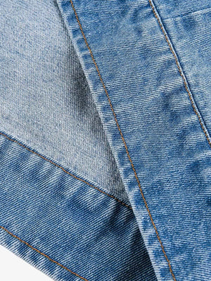Denim Gradient-Dyed Floral Embroidered Jacket - thumbnail 8