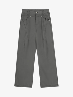 Pleated Deconstructed Tailored Pocket Casual Pants - thumbnail 1