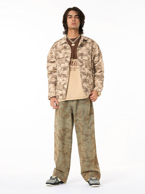 Camouflage Multi-Pocket Work Denim Jacket - thumbnail 5