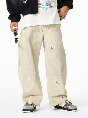 Retro Inkjet Dirty Dyed Barrel Pants - thumbnail 2