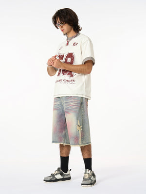 Distressed NO. 28 Jersey T-Shirt - thumbnail 7