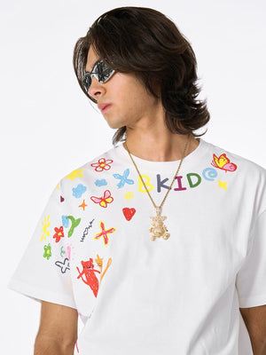 Retro Graffiti Hand-Painted T-Shirt - thumbnail 10