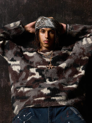 Street Camouflage Crew Neck Sweater - thumbnail 2