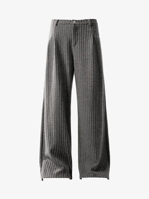 Retro Wool Blend Pleated Baggy Trousers - thumbnail 2