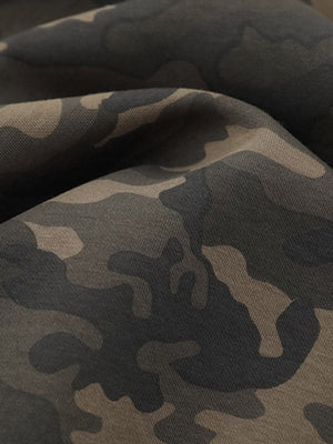 Camouflage Cardigan Utility Zip Up Fur Hooded Jacket - thumbnail 5