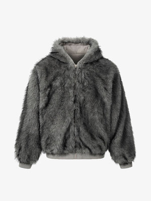 Street Fur Reversible Hooded Jacket - thumbnail 11