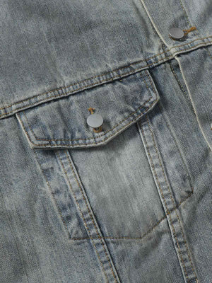 Retro Washed Totem Denim Jacket - thumbnail 6