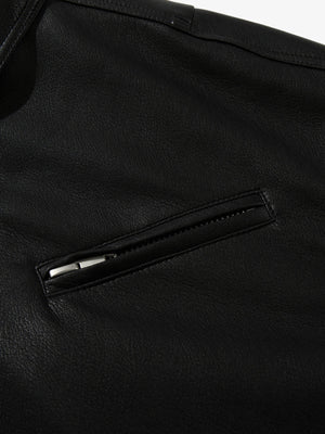 Streetwear Motorcycle Leather Bomber Jacket - thumbnail 5
