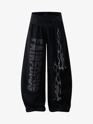 Dark Street Letter Flame Sweatpants - thumbnail 1