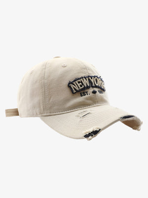 Vintage Washed Distressed Letter Embroidery Baseball Cap - thumbnail 8