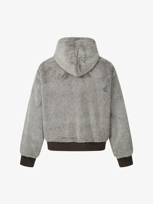 Retro Reversible Fleece Lined Zip-up Hooded Jacket - thumbnail 11
