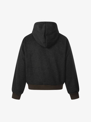Retro Reversible Fleece Lined Zip-up Hooded Jacket - thumbnail 3