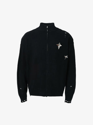 Heavy Cut Turtleneck Cardigan Zipper Sweater - thumbnail 10
