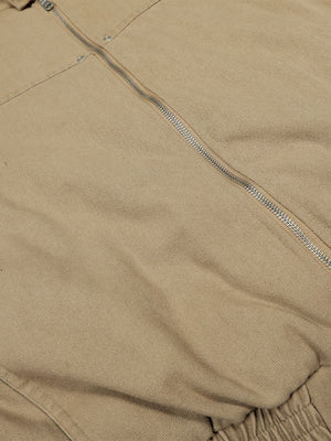 Street Outdoor Detachable Fur Collar Fleece Hooded Padded Jacket - thumbnail 14