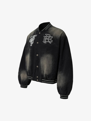 Gradient Bleached Technical Baseball Jacket - thumbnail 3