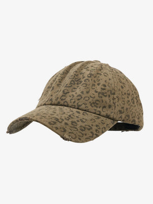 Vintage Leopard Print Distressed Baseball Cap - thumbnail 3