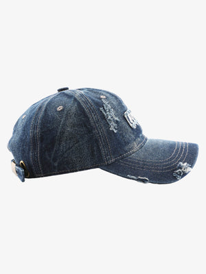 1989 Embroidery Distressed Denim Baseball Cap - thumbnail 8