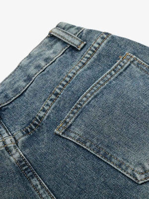 Blumen Barrel Jeans – Nahaufnahme Gesäßtasche | XoKool