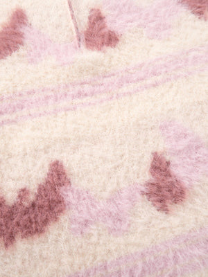 Contrast Stripe Butterfly Jacquard Half-zip Sweater - thumbnail 7