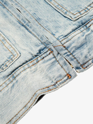 Vintage Light Wash Workwear Denim Jacket - thumbnail 8