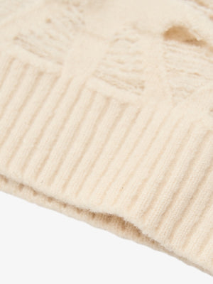 Ripped Openwork Crewneck Sweater - thumbnail 10